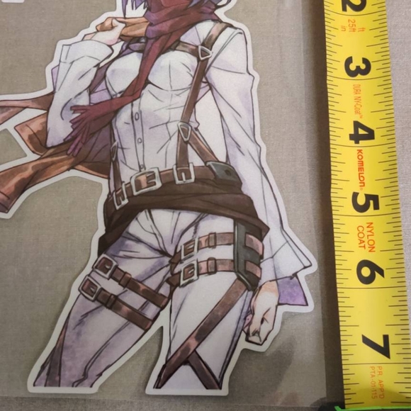 Mikasa Attack on Titan Cat Sticker Anime - Picture 5 of 5